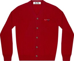 Comme Des Garçons Play: Красный кардиган  Double Heart
