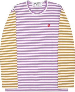 Comme Des Garçons Play: Двухцветная футболка  Heart