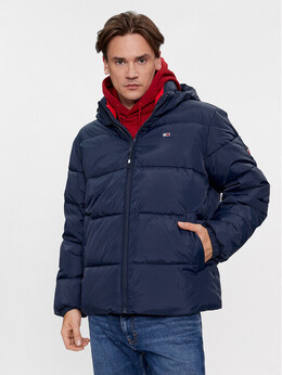 Tommy Jeans: Синяя куртка  Essential
