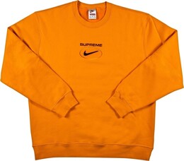 Supreme: Оранжевая толстовка  Nike