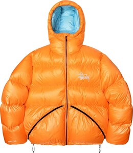 Stussy: Оранжевый пуховик 