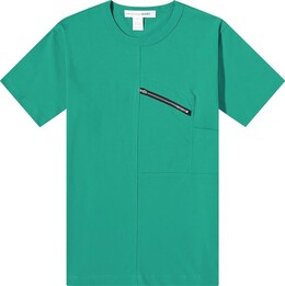 Comme Des Garçons Shirt: Зелёная футболка 