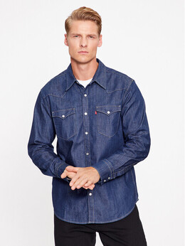 Levi's: Синяя рубашка  Barstow Western