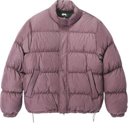 Stussy: Фиолетовый пуховик 