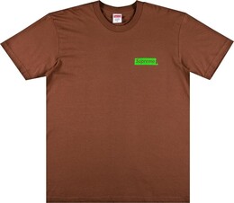 Supreme: Коричневая футболка  No More Shit