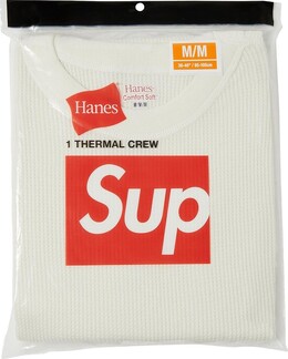 Supreme: Бежевая толстовка  Hanes