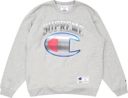 Supreme: Серая толстовка  Champion