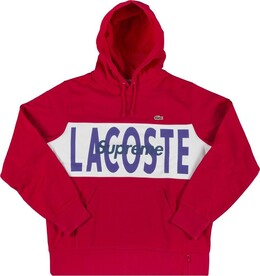 Supreme: Толстовка  Lacoste с капюшоном