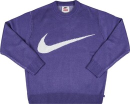 Supreme: Фиолетовый свитер  Nike