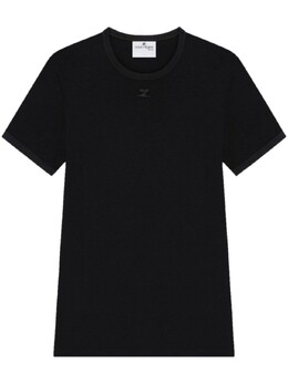 Courreges: Чёрная футболка 