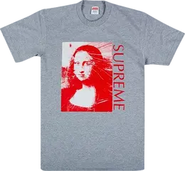 Supreme: Серая футболка  Mona Lisa
