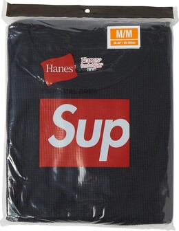 Supreme: Чёрная толстовка  Hanes