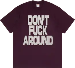 Supreme: Фиолетовая футболка  Fuck