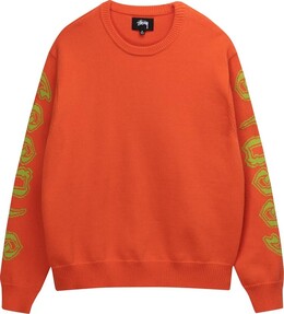 Stussy: Оранжевый свитер 