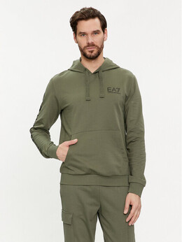 EA7 Emporio Armani: Зелёная толстовка 