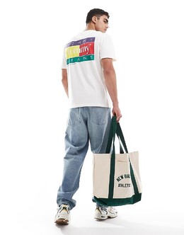 Tommy Hilfiger: Белая футболка  Tommy Jeans