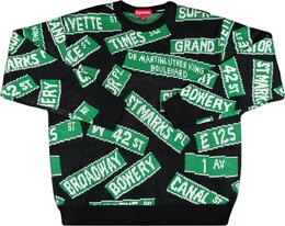 Supreme: Чёрный свитер  Street Signs