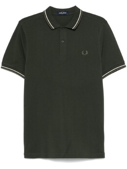 Fred Perry: Зелёная рубашка  Twin Tipped