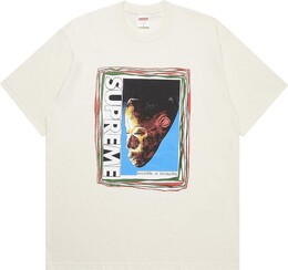 Supreme: Бежевая футболка 