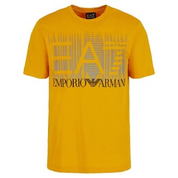EA7 Emporio Armani: Жёлтая футболка 