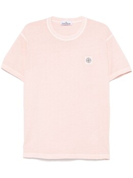Stone Island: Розовая футболка  Compass