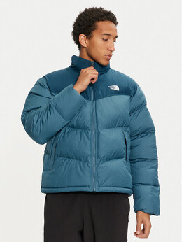 The North Face: Синий пуховик 