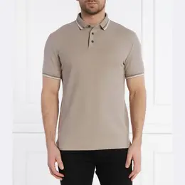 Emporio Armani: Бежевая рубашка 