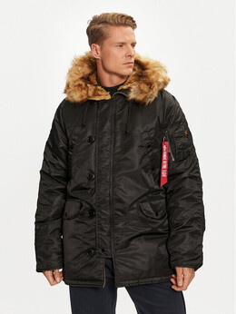 Alpha Industries: Чёрный пуховик 