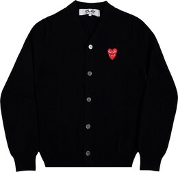Comme Des Garçons Play: Чёрный кардиган  Heart