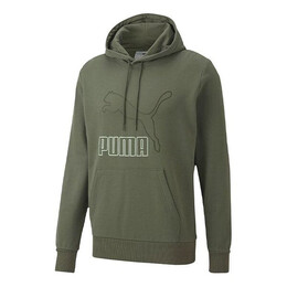 PUMA: Зелёная толстовка  Essentials