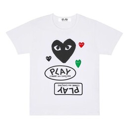 Comme Des Garçons Play: Белая футболка  Heart