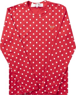 Comme Des Garçons Play: Футболка  Heart в горошек
