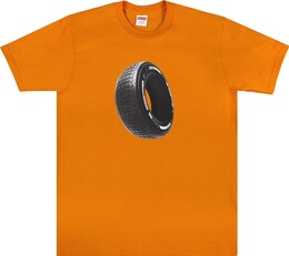 Supreme: Оранжевая футболка  Tire