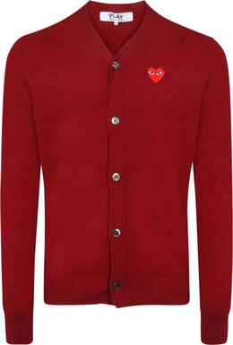 Comme Des Garçons Play: Красный кардиган  Heart