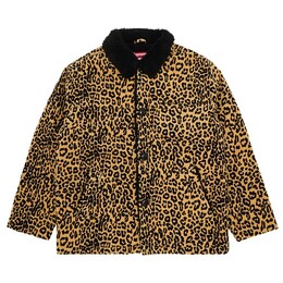 Supreme: Пальто с леопардовым принтом 