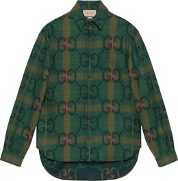 Gucci: Рубашка  GG из шерсти