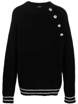 Balmain: Чёрный свитер 