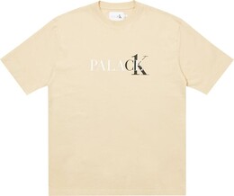 Palace: Бежевая футболка 