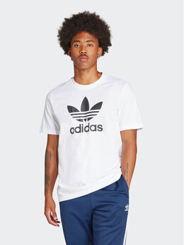 Adidas: Белая футболка  Adicolor