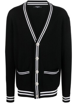 Balmain: Кардиган с v-образным вырезом 