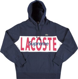 Supreme: Толстовка  Lacoste с капюшоном