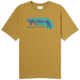 Maison Kitsuné: Футболка цвета хаки 