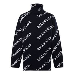 Balenciaga: Чёрный свитер 
