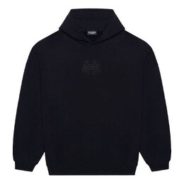 Balenciaga: Чёрная толстовка  BB