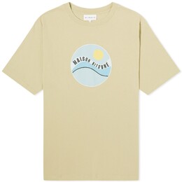 Maison Kitsuné: Бежевая футболка 