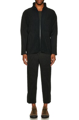 Homme Plissé Issey Miyake: Чёрная куртка 