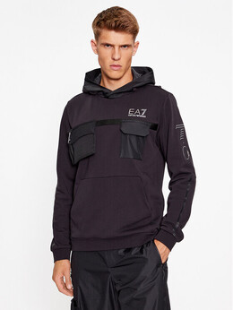 EA7 Emporio Armani: Чёрная толстовка 