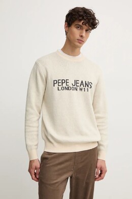 Pepe Jeans: Бежевый свитер 
