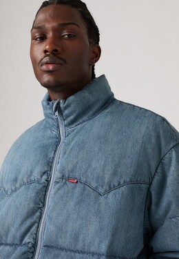 Levi's: Синий пуховик 