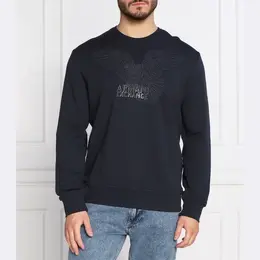 Armani Exchange: Синяя толстовка 
